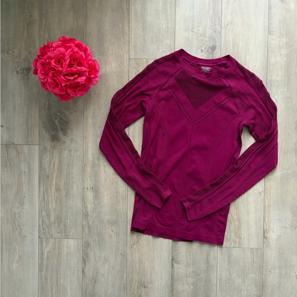 ATHLETA WOMEN’S LONG SLEEVE THERMAL DEEP RED / PLUM | SZ M